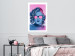 Wall Poster Norma Jeane - fanciful blue-pink portrait of a woman with glasses 123492 additionalThumb 4