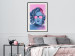 Wall Poster Norma Jeane - fanciful blue-pink portrait of a woman with glasses 123492 additionalThumb 22