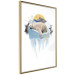 Wall Poster Polar Bear - sleeping winter animal amidst ice on white background 123992 additionalThumb 2