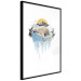 Wall Poster Polar Bear - sleeping winter animal amidst ice on white background 123992 additionalThumb 3