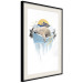 Wall Poster Polar Bear - sleeping winter animal amidst ice on white background 123992 additionalThumb 13