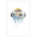 Wall Poster Polar Bear - sleeping winter animal amidst ice on white background 123992 additionalThumb 25