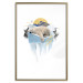 Wall Poster Polar Bear - sleeping winter animal amidst ice on white background 123992 additionalThumb 14