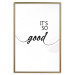 Poster It's so Good - black English text on a contrasting white background 125792 additionalThumb 16