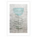 Poster Blue Lily - abstract blue flower on fabric texture 127392 additionalThumb 25