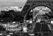 Canvas Black and White Eiffel Tower (1-part) wide - architecture of Paris 128392 additionalThumb 4