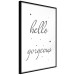 Poster Hello Gorgeous - black English text with stars on white background 129592 additionalThumb 6