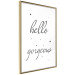 Poster Hello Gorgeous - black English text with stars on white background 129592 additionalThumb 7