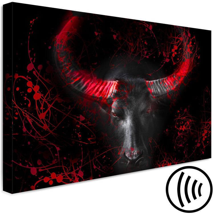 Canvas Print Angry Bull (1-piece) Wide - first variant - abstraction 130492 additionalImage 6