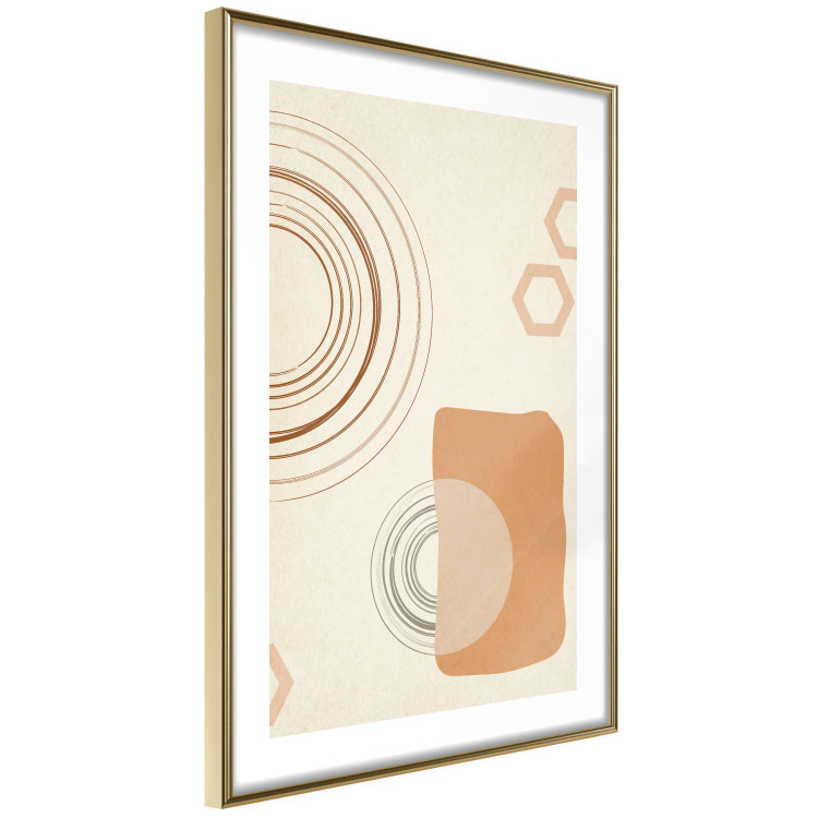 Poster Sand Castles - abstract composition of circles and figures on a beige background 131792 additionalImage 7