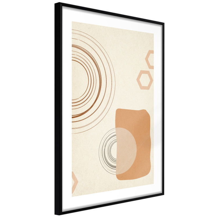 Poster Sand Castles - abstract composition of circles and figures on a beige background 131792 additionalImage 8