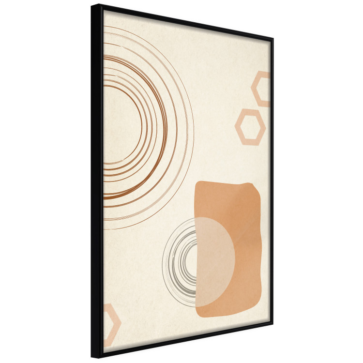 Poster Sand Castles - abstract composition of circles and figures on a beige background 131792 additionalImage 11