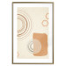 Poster Sand Castles - abstract composition of circles and figures on a beige background 131792 additionalThumb 14