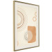 Poster Sand Castles - abstract composition of circles and figures on a beige background 131792 additionalThumb 3