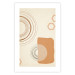 Poster Sand Castles - abstract composition of circles and figures on a beige background 131792 additionalThumb 25