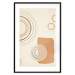 Poster Sand Castles - abstract composition of circles and figures on a beige background 131792 additionalThumb 15