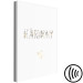 Canvas Print Harmony (1-piece) Vertical - inscription with golden floral accents 131892 additionalThumb 6