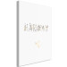 Canvas Print Harmony (1-piece) Vertical - inscription with golden floral accents 131892 additionalThumb 2