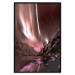 Poster Senna Land - night landscape of pink aurora surrounded by mountains 132092 additionalThumb 26