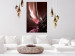 Poster Senna Land - night landscape of pink aurora surrounded by mountains 132092 additionalThumb 4