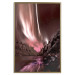 Poster Senna Land - night landscape of pink aurora surrounded by mountains 132092 additionalThumb 25