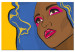 Canvas Woman's face - youth graphic in pop art style 132192