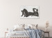 Canvas Art Print Lying woman - black and white graphic in scandi boho style 134192 additionalThumb 3