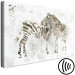 Canvas Print In Love Zebras (1-piece) Wide - animals on a smoky background 134392 additionalThumb 6