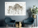 Canvas Print In Love Zebras (1-piece) Wide - animals on a smoky background 134392 additionalThumb 3