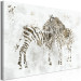 Canvas Print In Love Zebras (1-piece) Wide - animals on a smoky background 134392 additionalThumb 2