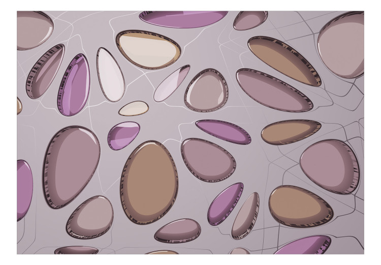 Wall Mural Abstract stones - colorful stones on a pink background 134492 additionalImage 1
