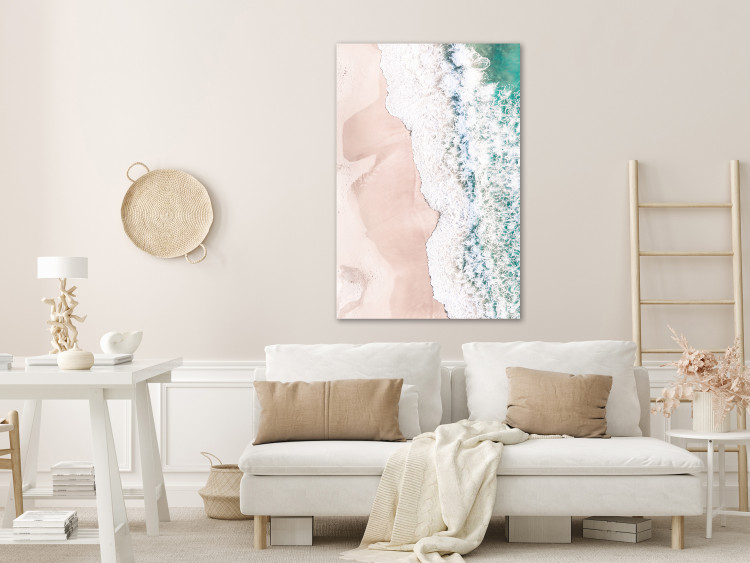 Canvas Print Turquoise Waves - Sea Coast from Aerial view with Waves 135292 additionalImage 3
