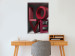 Canvas Print Love in Reds (1-piece) Vertical - English 3D text 135392 additionalThumb 3