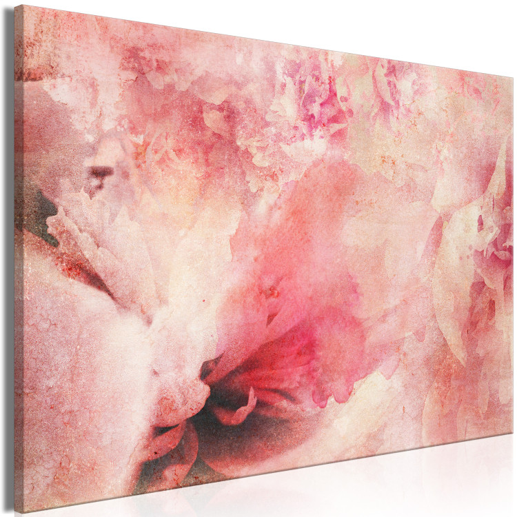 Canvas Print Pink Dawn - Abstraction with blurry roses and fragments of flowers 135492 additionalImage 2