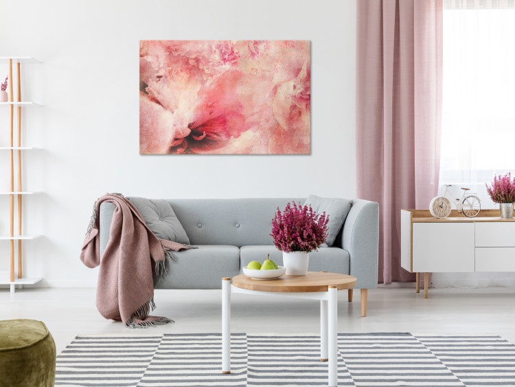 Canvas Print Pink Dawn - Abstraction with blurry roses and fragments of flowers 135492 additionalImage 3