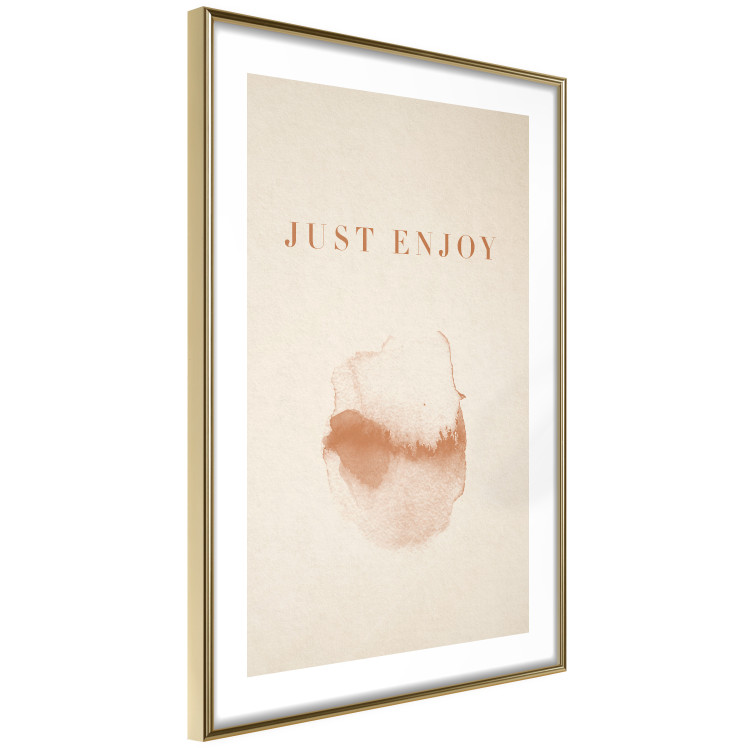 Wall Poster Just Enjoy - English texts and watercolor pattern on a beige background 135592 additionalImage 13