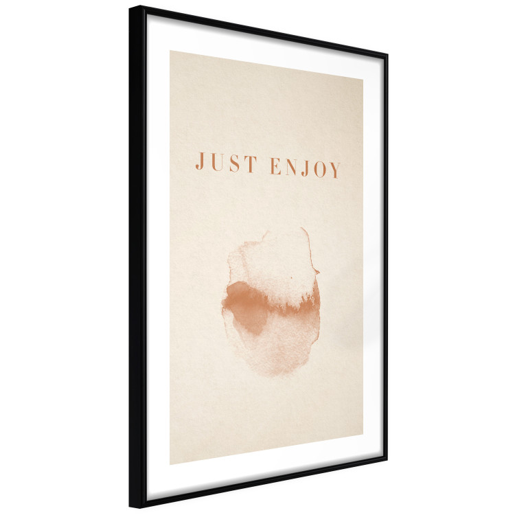 Wall Poster Just Enjoy - English texts and watercolor pattern on a beige background 135592 additionalImage 14