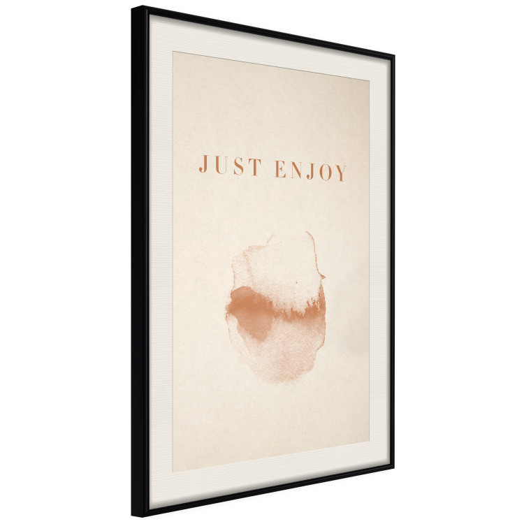 Wall Poster Just Enjoy - English texts and watercolor pattern on a beige background 135592 additionalImage 16