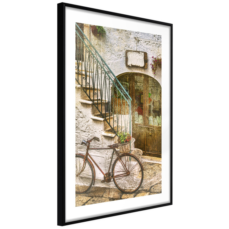 Poster Old Alley - rusty bicycle against the backdrop of Italian city architecture 135892 additionalImage 5
