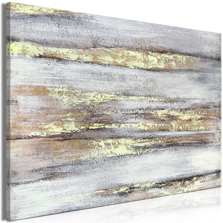 Canvas Art Print Painted Planks (1-piece) Wide - shabby chic style abstraction 138292 additionalImage 2