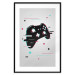 Poster Cyberpad - black controller pattern with colorful effects on a white background 138692 additionalThumb 16