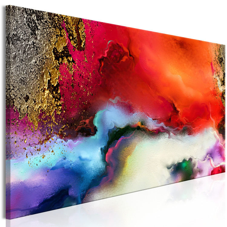 Canvas Colorful Clouds (1-piece) Narrow - multicolored elegant expression 142292 additionalImage 2