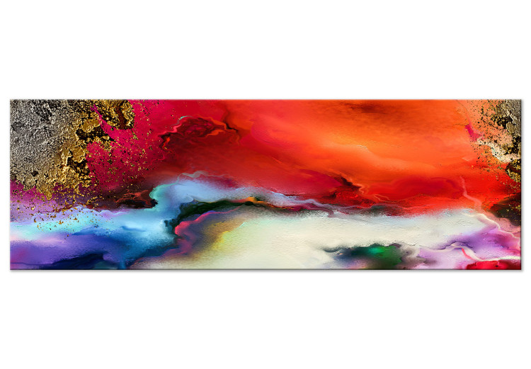 Canvas Colorful Clouds (1-piece) Narrow - multicolored elegant expression 142292