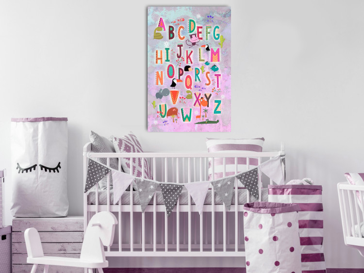 Canvas Print Happy Alphabet (1-piece) Vertical - colorful letters for children 143492 additionalImage 3