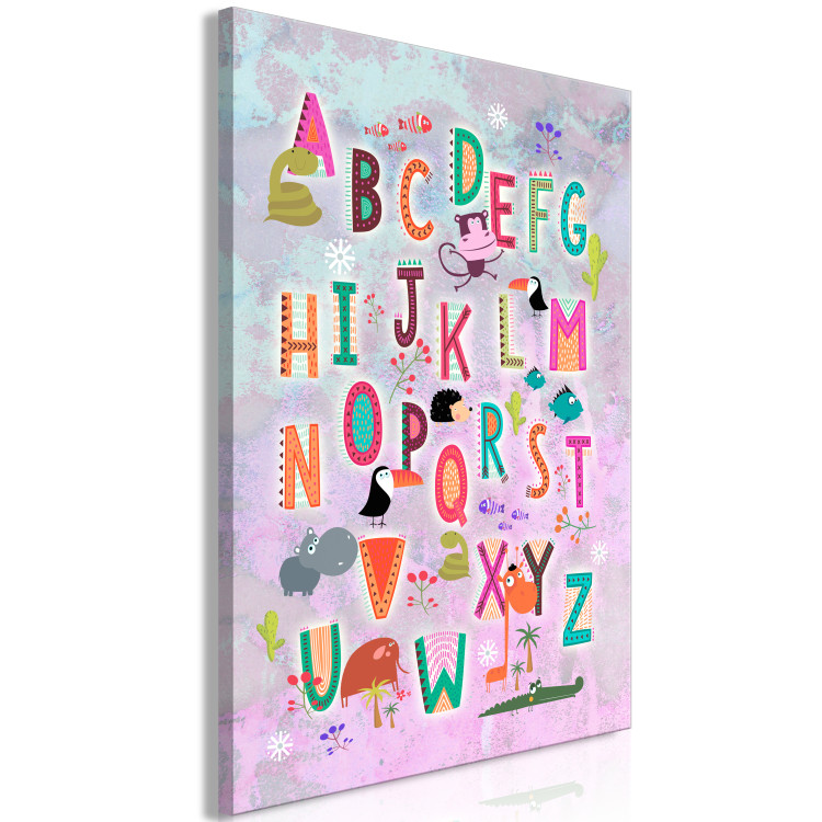 Canvas Print Happy Alphabet (1-piece) Vertical - colorful letters for children 143492 additionalImage 2