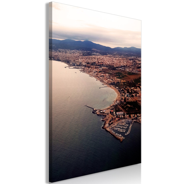 Canvas Hot Majorca (1-piece) - landscape overlooking the sea and the city 144792 additionalImage 2
