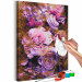 Paint by number Vintage Bouquet - Violet, Pink and Powdery Flowers on a Brown Background 146192 additionalThumb 6
