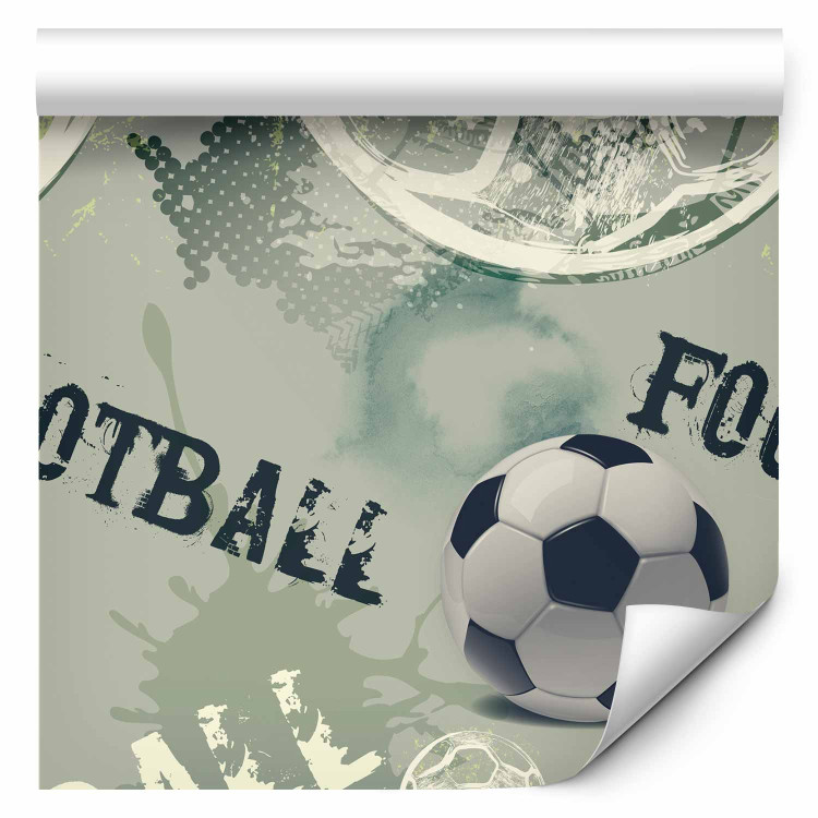 Modern Wallpaper For a Sports Lover - Graphics and Inscriptions with a Football - Green 146292 additionalImage 1