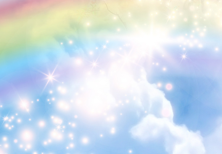 Canvas Art Print Unicorn and Magic Tree - Fairy-Tale and Rainbow Land in the Clouds 148792 additionalImage 5