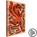 Canvas Red Tiger (1-piece) - wild cat in leaves on a salmon background 149692 additionalThumb 6